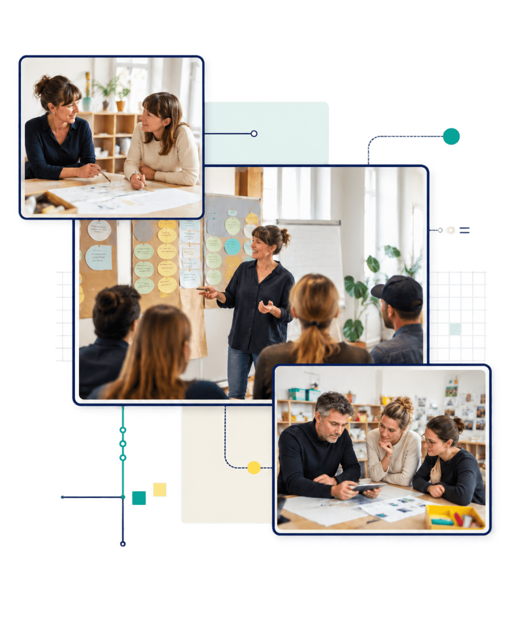 Beratungsteam in Workshops und gemeinsamer Planung